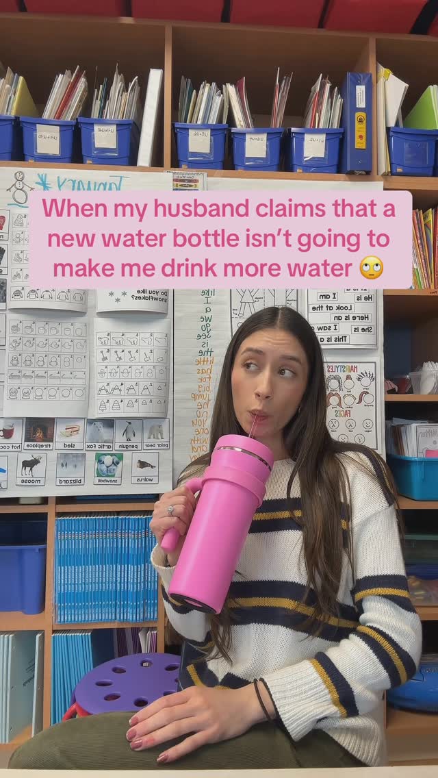 Instagram post by @teachingwithmrsv_ for ThermoFlask. Caption reads: [...] for your new water bottle check out....