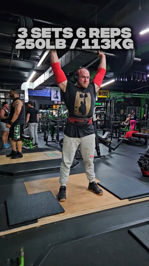 Instagram post by @geoff_laney for Pioneer Fit. Caption reads: Slow is smooth 😎 👌 Also, whoever made this 90lb....