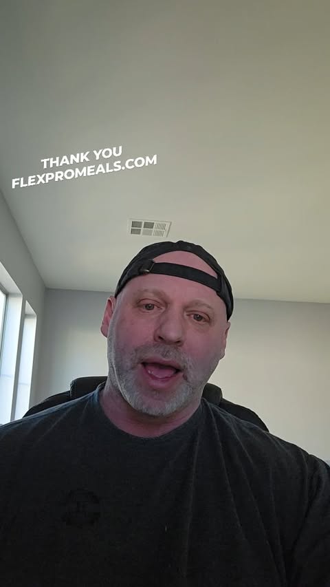Instagram post by @coachericbroser for FlexPro Meals. Caption reads: #FlexProMeals - Thank you for keeping me on point....