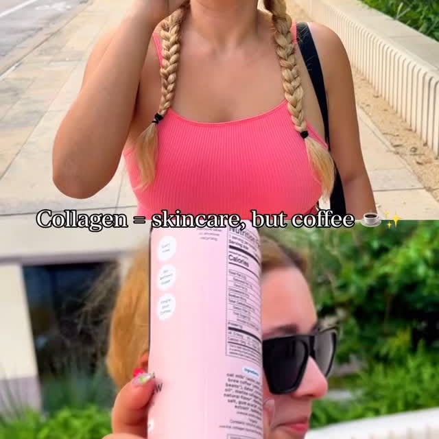 Instagram post by @naadiaann_ugc for Pop & Bottle. Caption reads: One of us drinks this for the collagen glow 💅🏼....