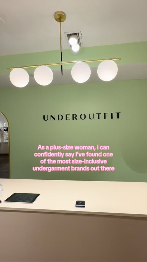 Instagram post by @curve_yourenthusiasm for Underoutfit. Caption reads: [...] special? 👀 Make sure to visit @underoutfit....