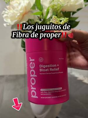 TikTok post by @franciscaq55 for Proper Health. Caption reads: [...] #oferta #TikTokShop #proper #fibra @Proper....
