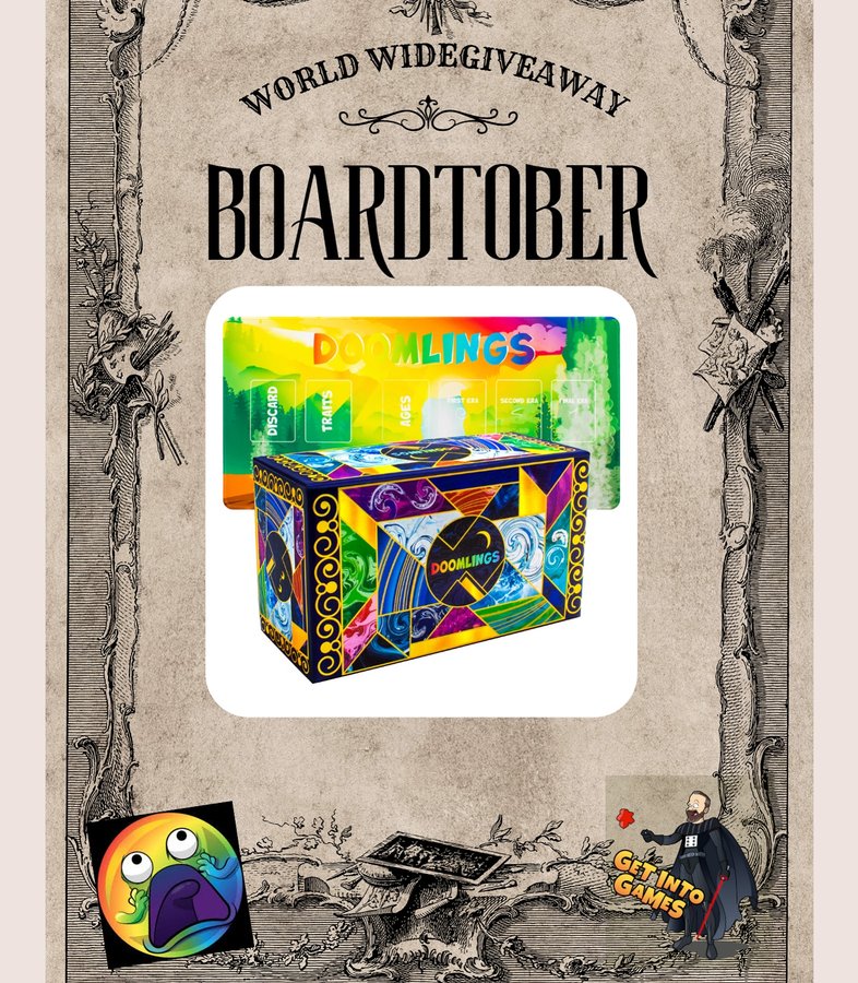 Instagram post by @getintogames for Doomlings. Caption reads: [...] GIVEAWAY 🎃🎃

The lovely folk over at....