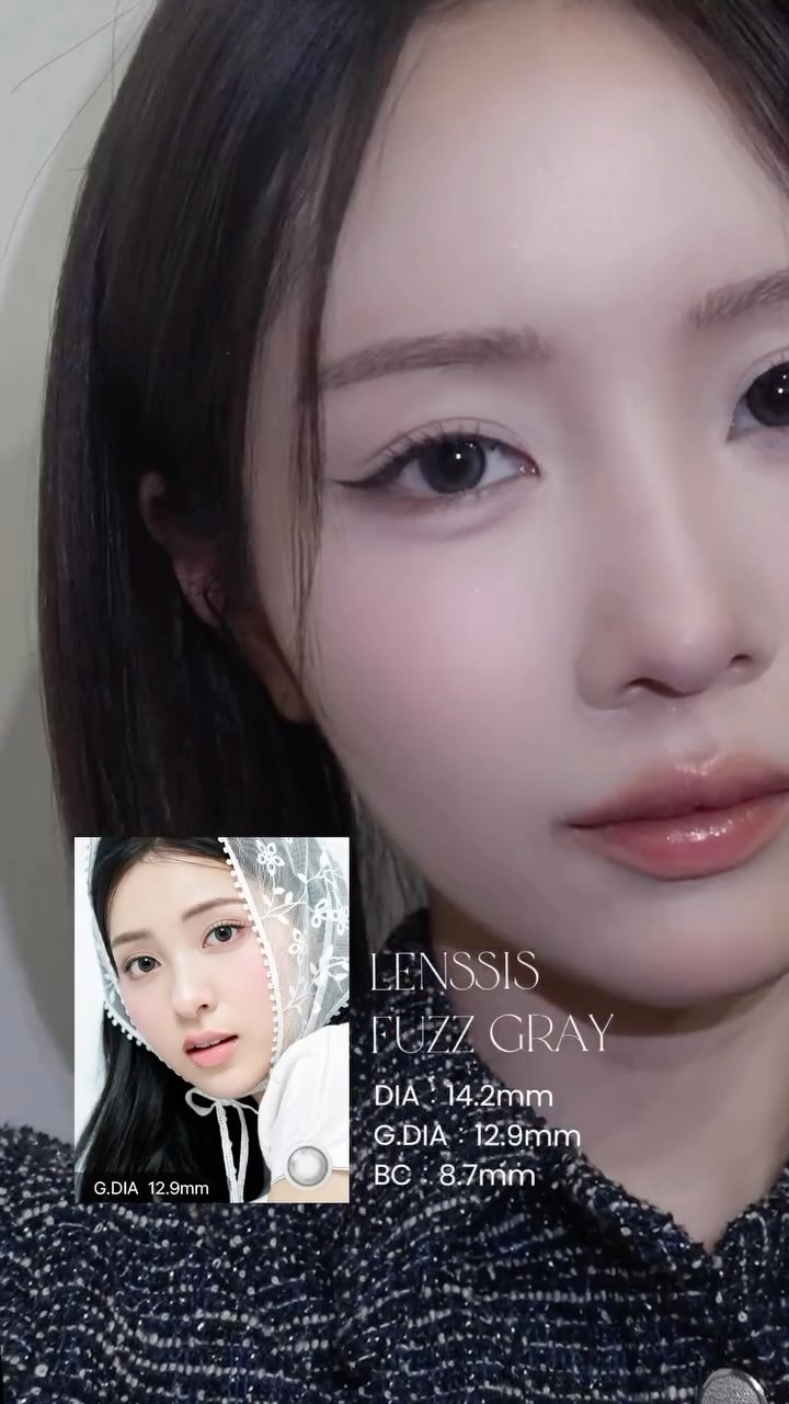 Instagram post by @nachan_1995b for lenssis jp. Caption reads: ［#PR］ 𝑭𝑼𝒁𝒁 𝑮𝑹𝑨𝒀 -....