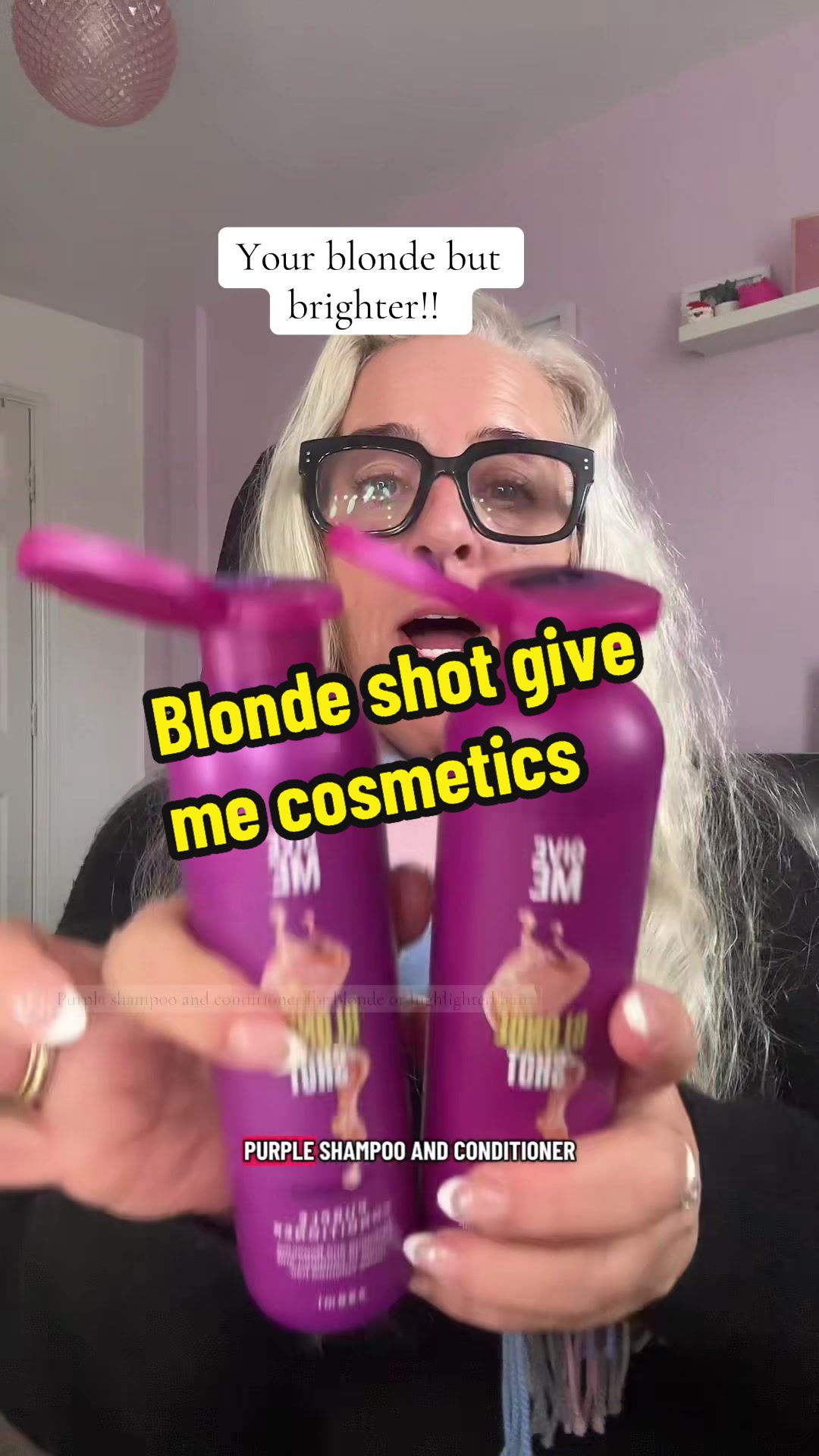 TikTok post by @styleover50withcazz for Give Me Cosmetics. Caption reads: [...] & Conditioner from Give Me Cosmetics is....