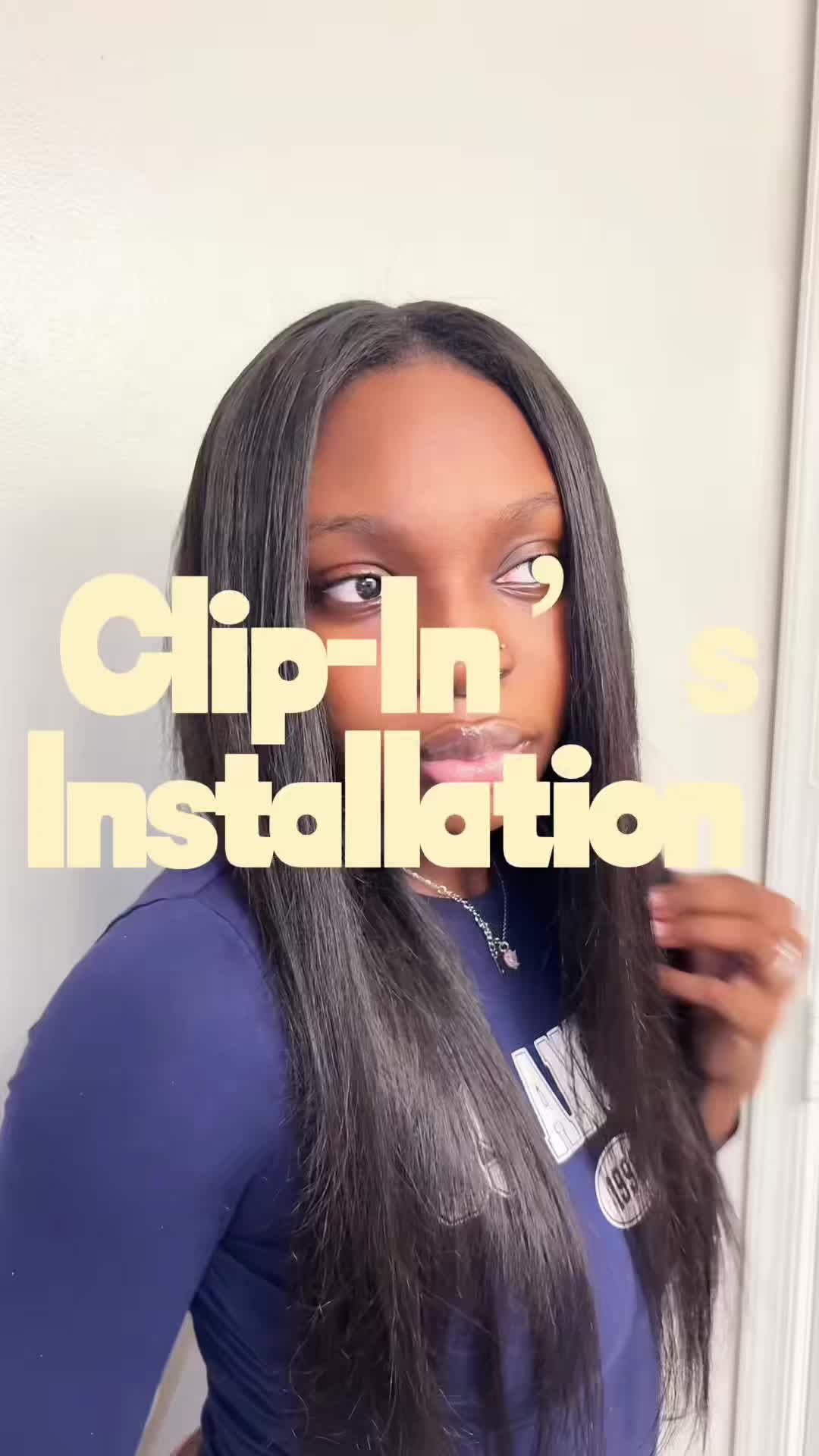 TikTok post by @collageoffaith_ for Lashey Hair. Caption reads: #clipin #lasheyhair #lasheyhairclipin....