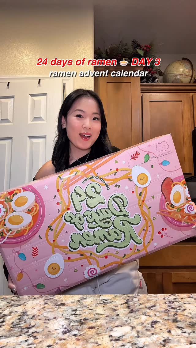 Instagram post by @irene.y.kim for Nongshim USA. Caption reads: RAMEN ADVENT CALENDAR DAY 3 @nongshim @nongshimusa....