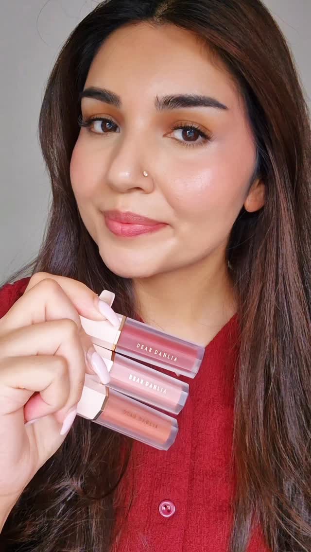 Instagram post by @selinareviews for DearDahlia. Caption reads: New K-beauty crush unlocked: Dear Dahlia’s 3 new....