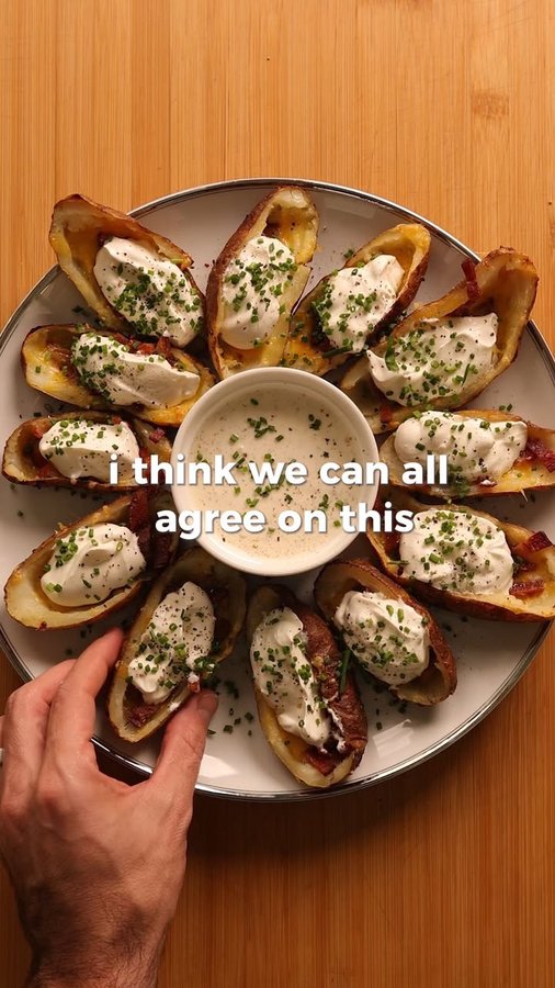 Instagram post by @barefoodtim for Litehouse Foods. Caption reads: loaded potato skins w/ @litehousefoods ranch....