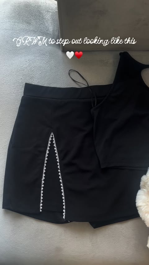 Instagram post by @khushyy_1 for bebe. Caption reads: GRWM | outfit check♥️🌸🤍
....