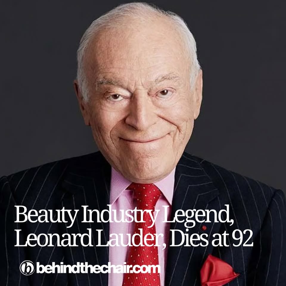 Instagram post by @marybehindthechair for Aveda. Caption reads: In Memory of Leonard Lauder. 

Today, we honor the....