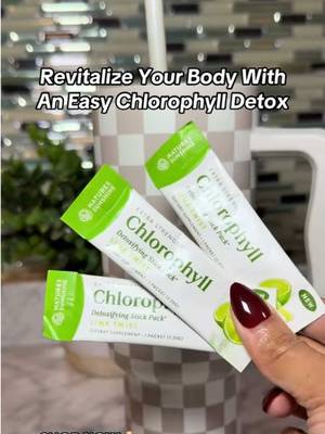 TikTok post by @joanna_mcmurray for Nature's Sunshine. Caption reads: [...] these chlorophyll stick packs @Nature's....