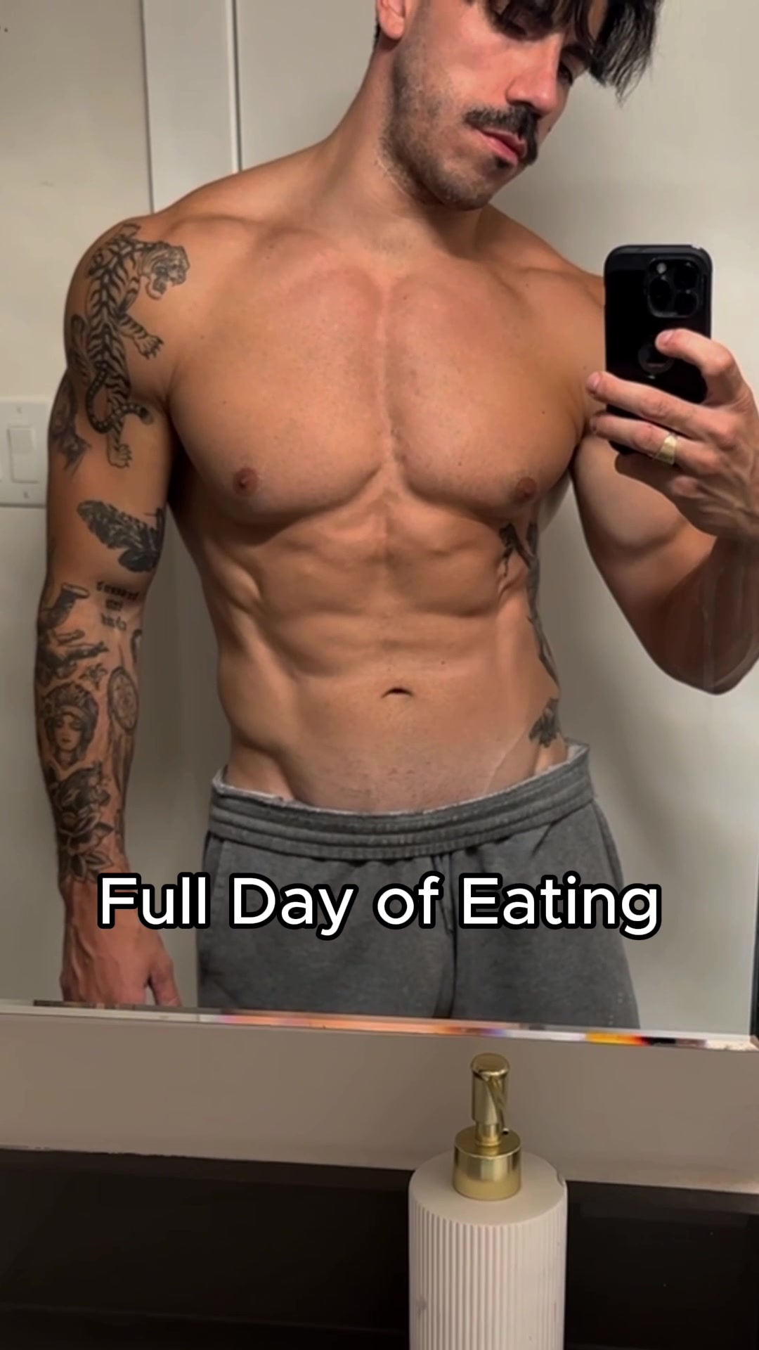TikTok post by @billylovebaby for Cuts Clothing. Caption reads: This is a realistic look of what I eat currently.....