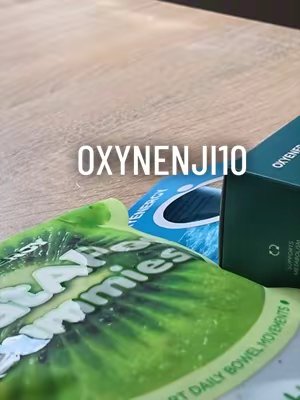 TikTok post by @with.nenji for Oxyenergy. Caption reads: [...] 😂💚 Trying these goodies from @oxyenergynz....