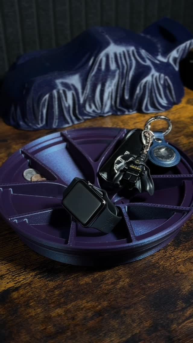 Instagram post by @filamented.shop for Bambu Lab. Caption reads: FLMNTD | DISH : VELOCITY a catchall for the car....