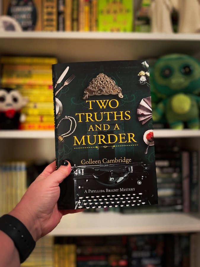 Instagram post by @datewithathriller for Kensington Books. Caption reads: 📚 BOOK REVIEW 📚
Two Truths and a Murder by....