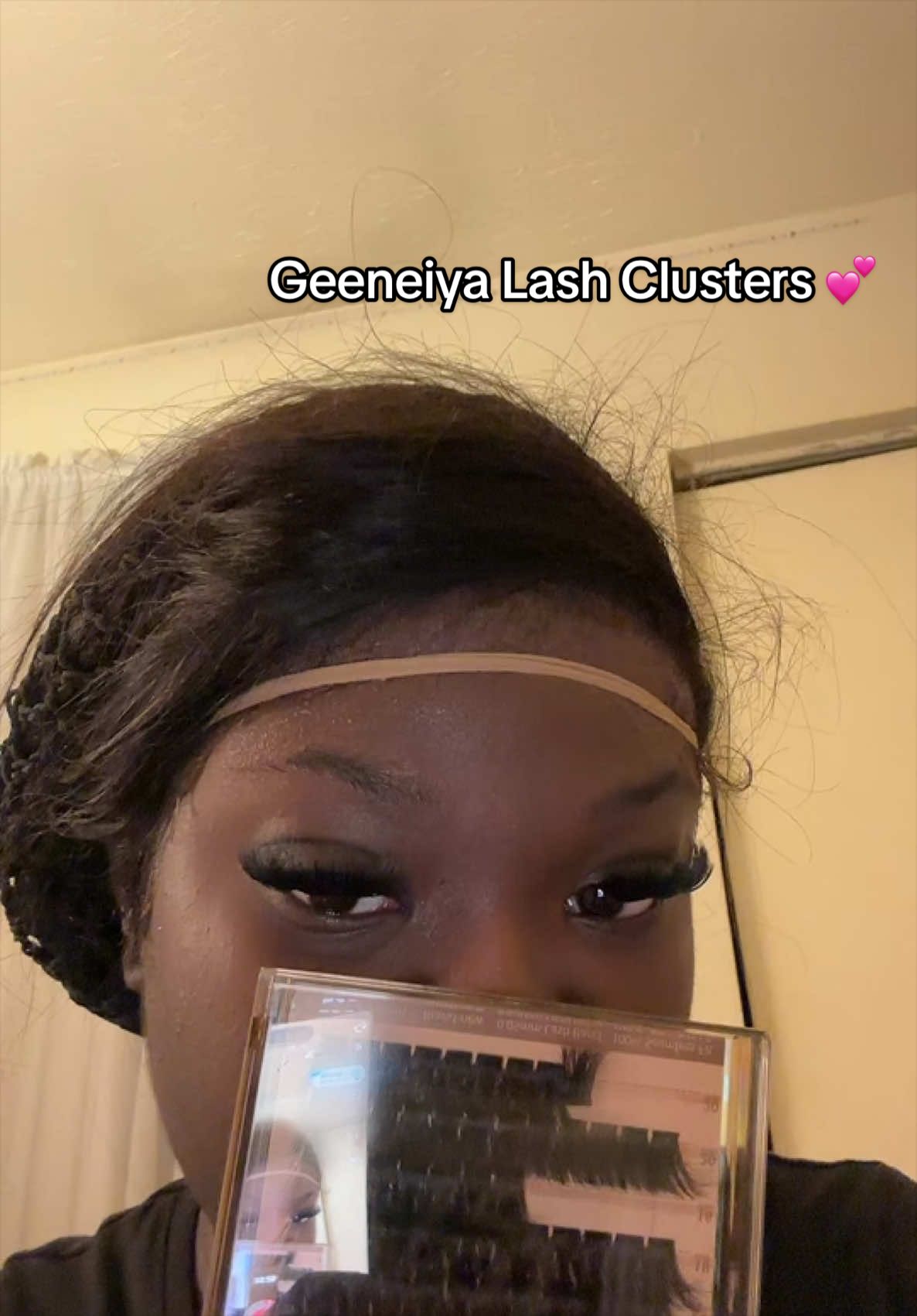 TikTok post by @nahjaiiblessed for Geeneiya Lashes. Caption reads: [...] the best full volume lsshes from @Geeneiya....