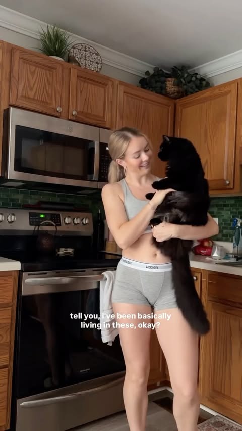 Instagram post by @kalleew.fit for Woxer Underwear. Caption reads: @woxer new favorites 🤭 #woxerpartner #ad....