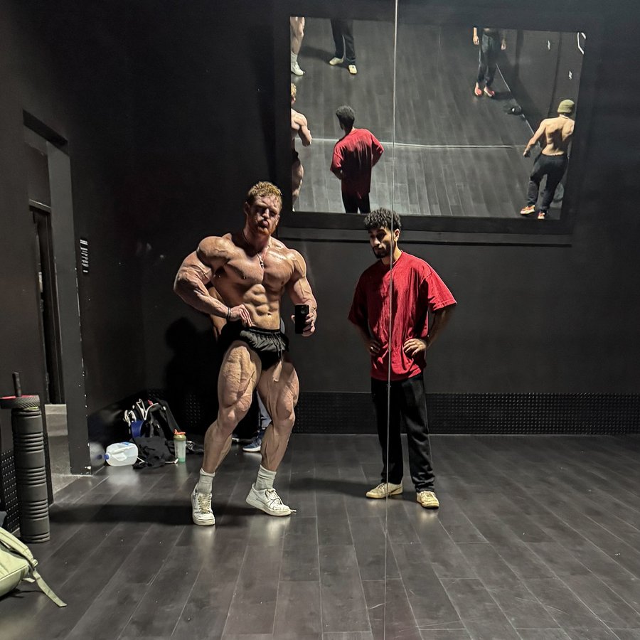 Instagram post by @anton_swl for Axe & Sledge Demo Crew. Caption reads: 225 lbs natty 80/20 diet Holiday Dump @darcsport....