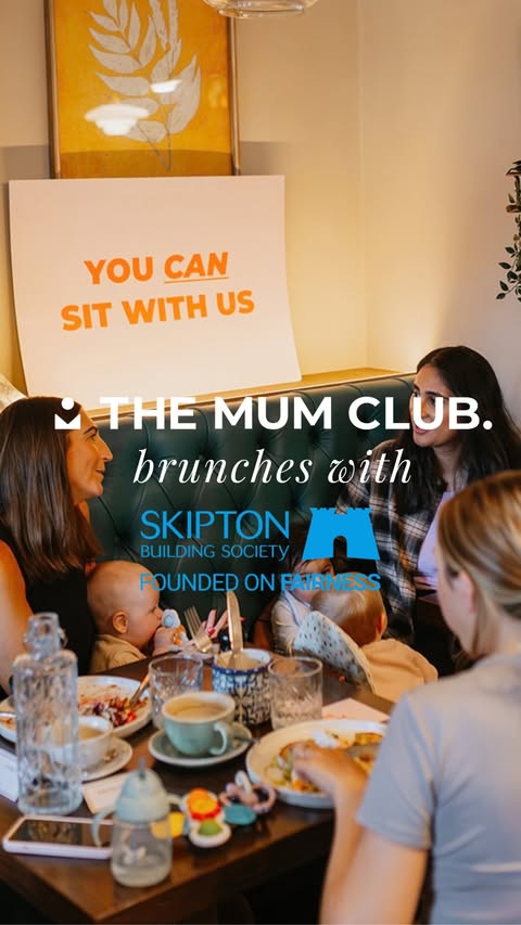 Instagram post by @skiptonbuildingsociety for THE MUM CLUB. Caption reads: Last week, we got together for a @themumclub....
