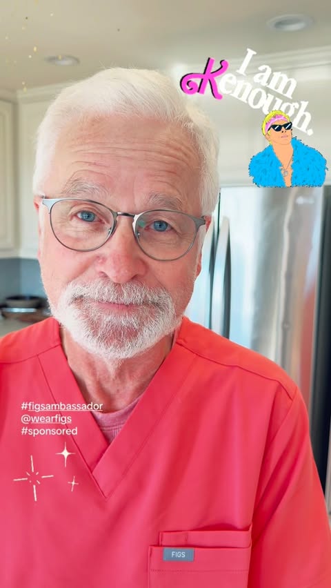 Instagram post by @drterrysimpsonmd for FIGS. Caption reads: [...] a scientific term?! 🥰😄🩺 love my @wearfigs....