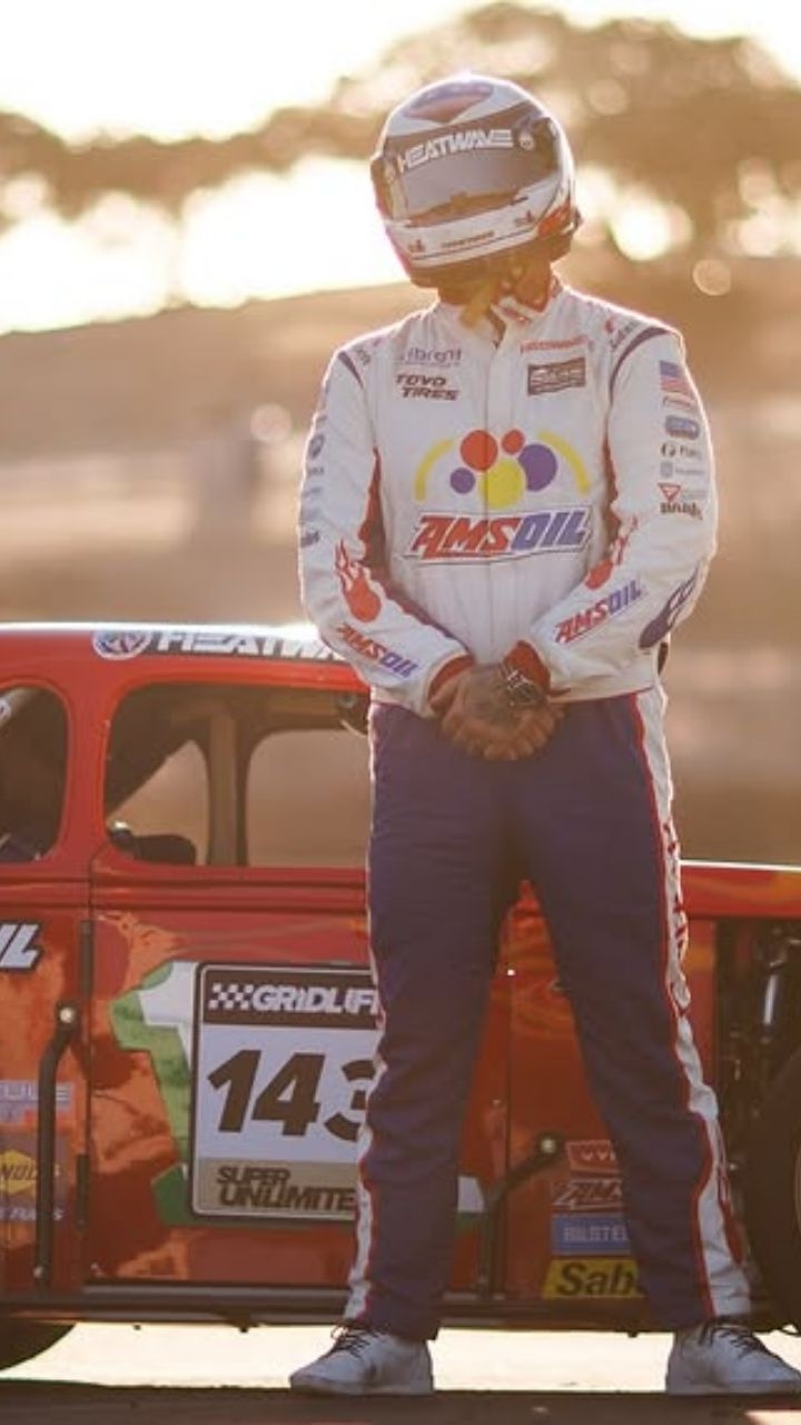 Instagram post by @chucklesgarage for AMSOIL INC. Caption reads: 71 lb-ft of fury in the @amsoilinc Super Legends....