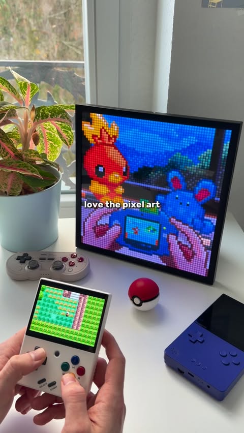 Instagram post by @epic_robs for Divoom. Caption reads: Unboxed the Pixoo 64 from @divoom_global today — a....