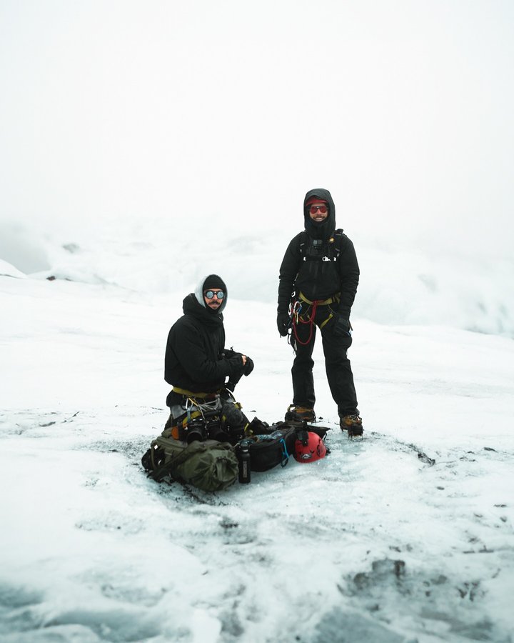 Instagram post by @grimaldipedro for NOMATIC. Caption reads: Just got back from Iceland, and there is only one....