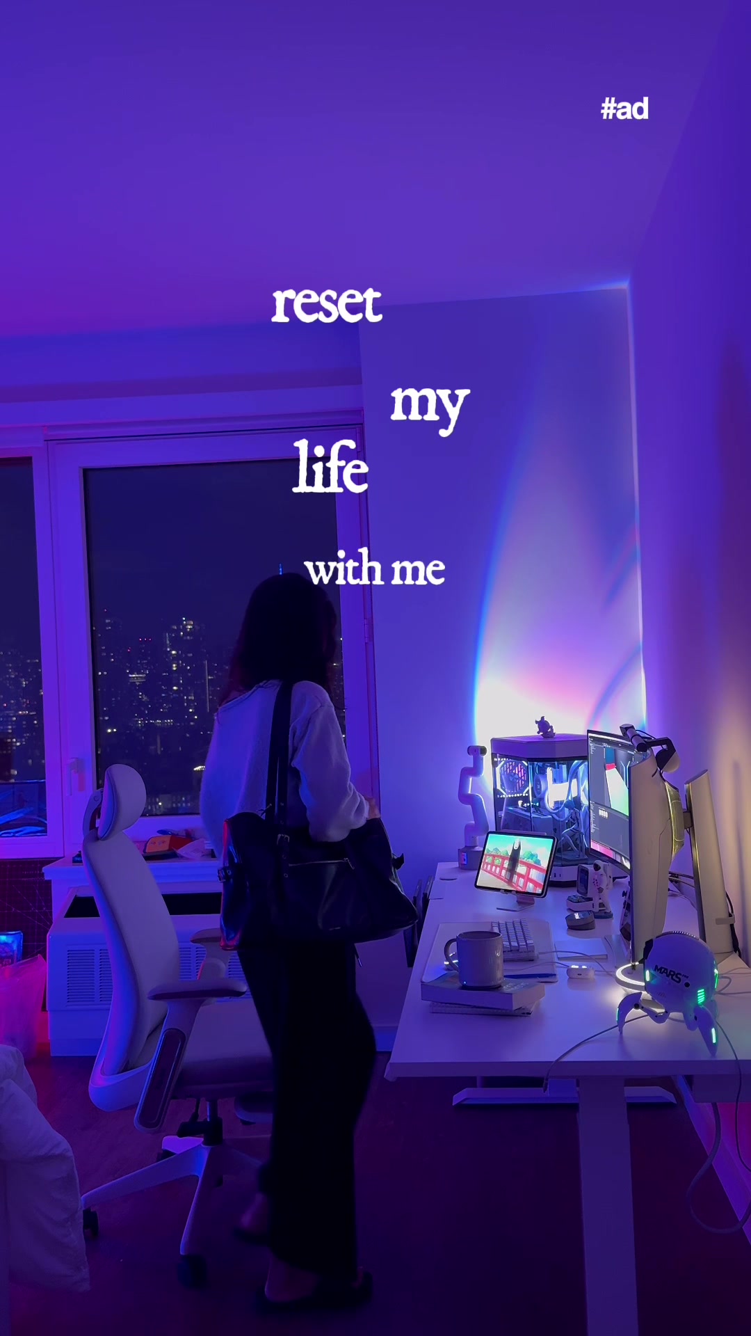 TikTok post by @gazi.ai for Audible. Caption reads: reset my life w/ me (ft. @Audible) #Audible #ad ....