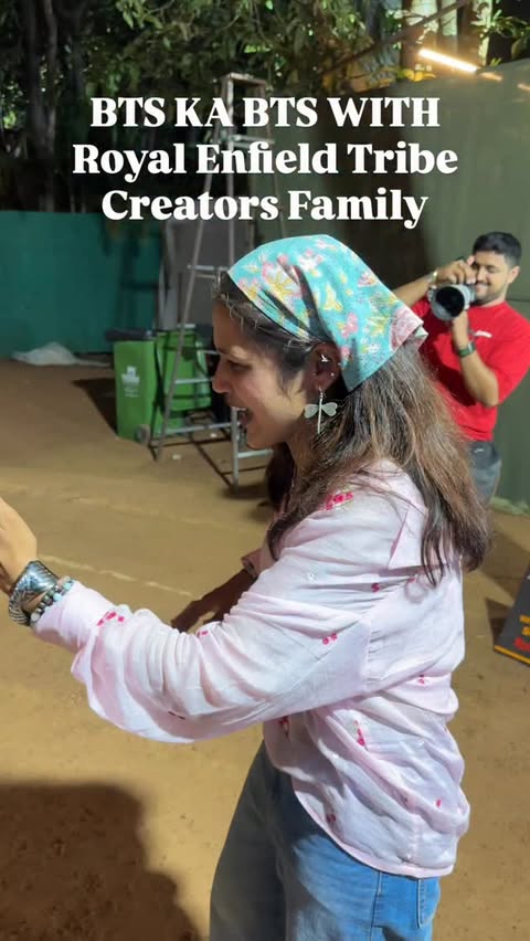 Instagram post by @roamwithom_ for Royal Enfield. Caption reads: [...] The Scenes' of our shenanigans with....