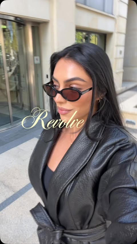 Instagram post by @mobinapeiman for REVOLVE. Caption reads: Let’s go shopping at the @revolve gifting suite....