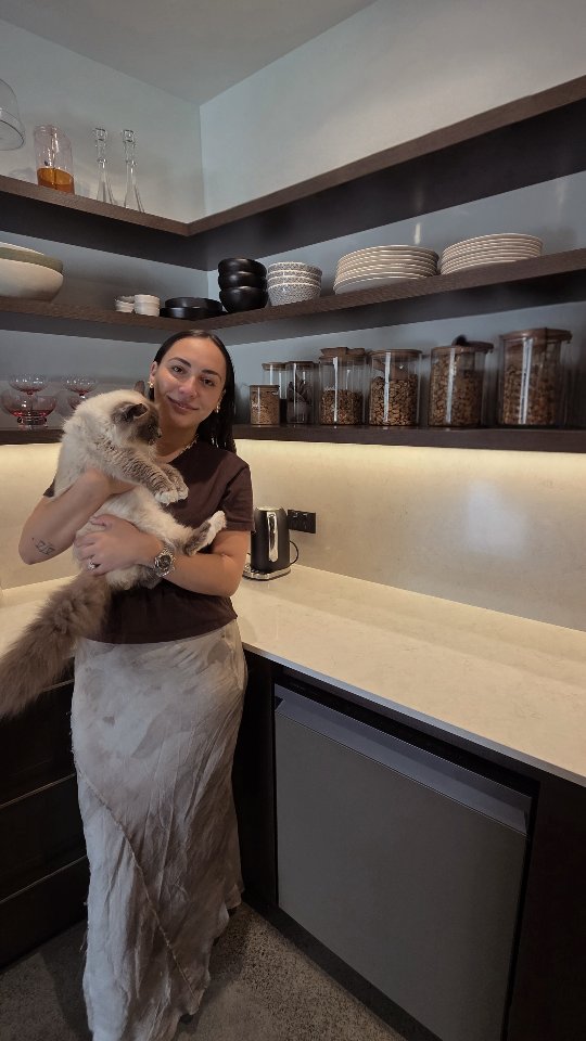 Instagram post by @_timasavea for Samsung New Zealand. Caption reads: Adding the final touches to our scullery with the....