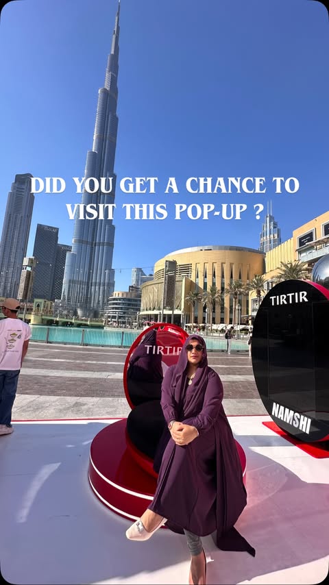 Instagram post by @dxb_tales for Namshi. Caption reads: Just visited the @tirtir_global × @namshi  Pop-Up....