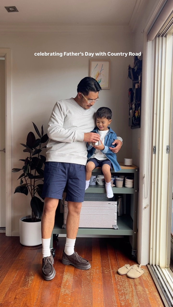 Instagram post by @vasitii for Country Road. Caption reads: Celebrating Father’s Day early gifting timeless....