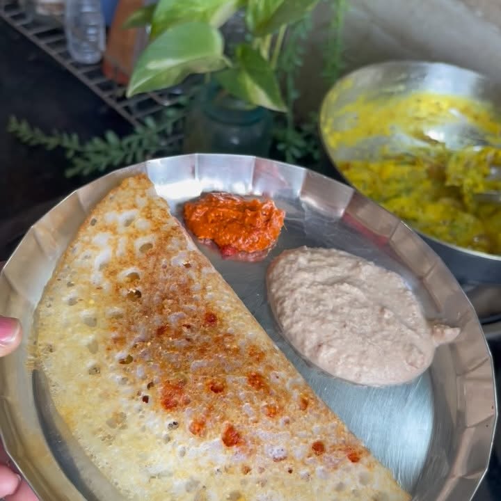 Instagram post by @the.foodie.tales for The Indus Valley. Caption reads: Batter Recipe 

1.5 cups dosa rice 
1/2 cup idly....