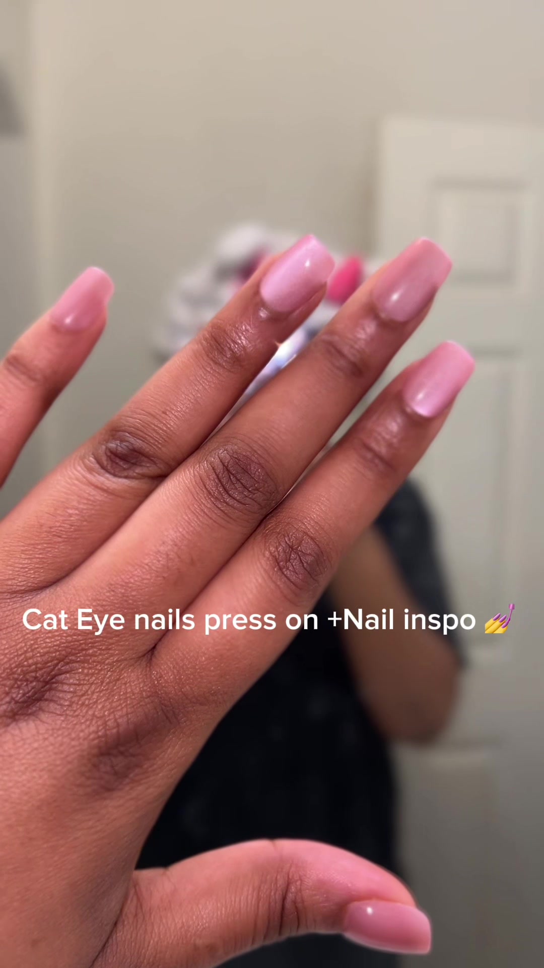 TikTok post by @heyyitschili for Luxxi Nails. Caption reads: [...] on nails just changed the game ✨ @LUXXI....
