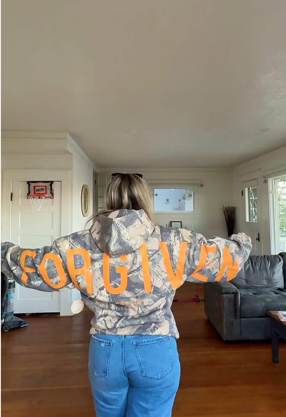 TikTok post by @kenzieleanne96 for God's Love Overcomes. Caption reads: @God’s Love Overcomes #forgiven #psalms....