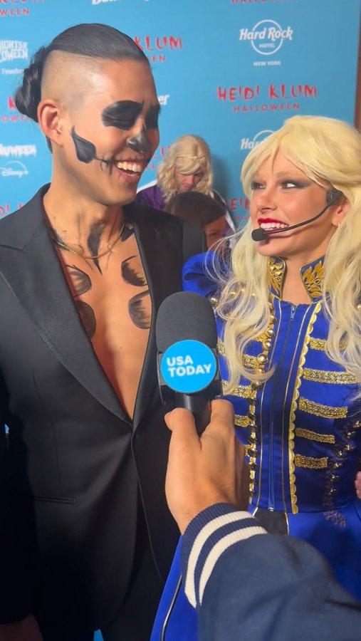 Instagram post by @ralphieaversa for USA TODAY. Caption reads: Mother Monster and her #Zombieboy aka @arianamadix....