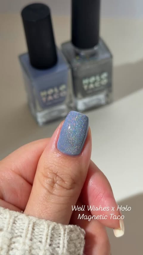 Instagram post by @gaby_polish for Holo Taco. Caption reads: I finally caved and bought a horseshoe magnet 🧲😅....