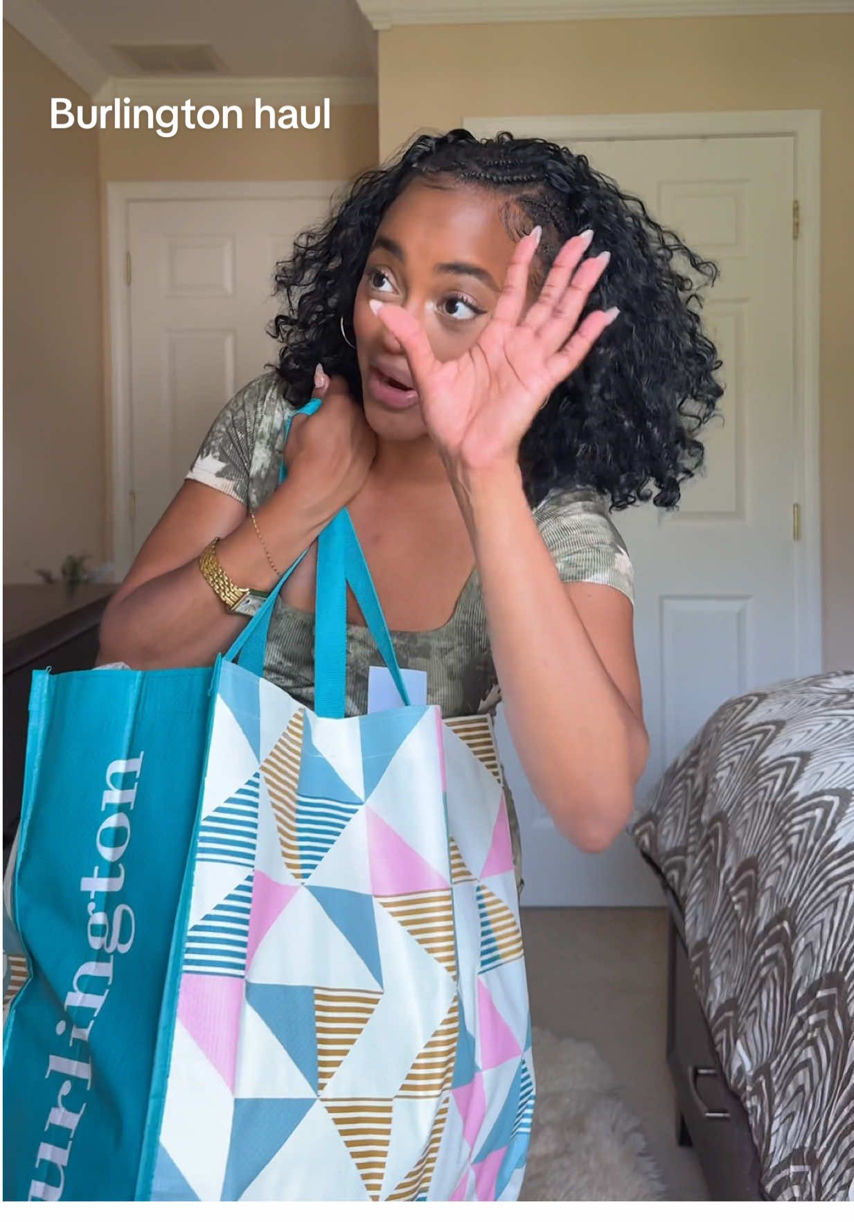 TikTok post by @itsjadasasha for Burlington. Caption reads: #ad it’s my due diligence to put y'all on,....