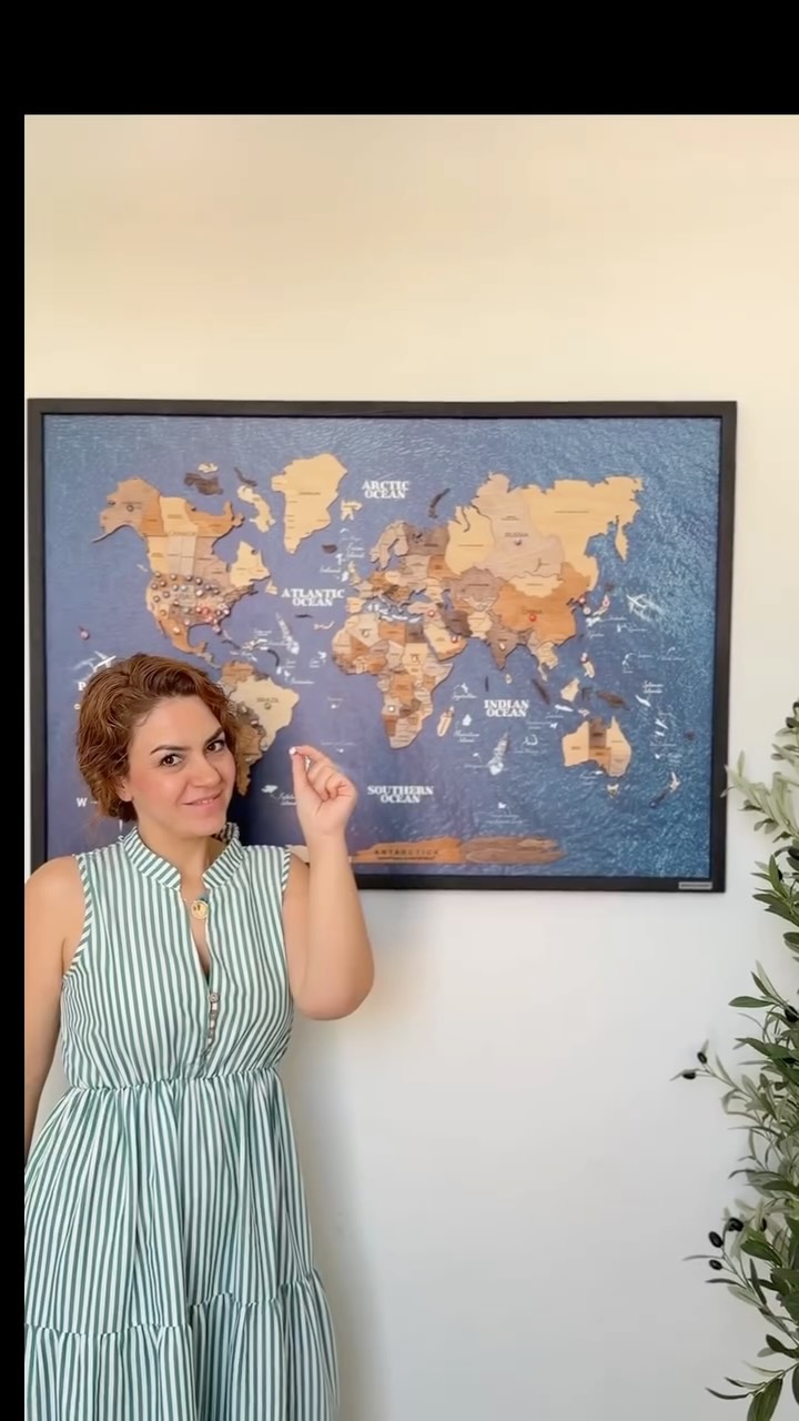 Instagram post by @2bebek1damla for Enjoy The Wood. Caption reads: Turn your walls into a story! 🌍✨
Discover new....