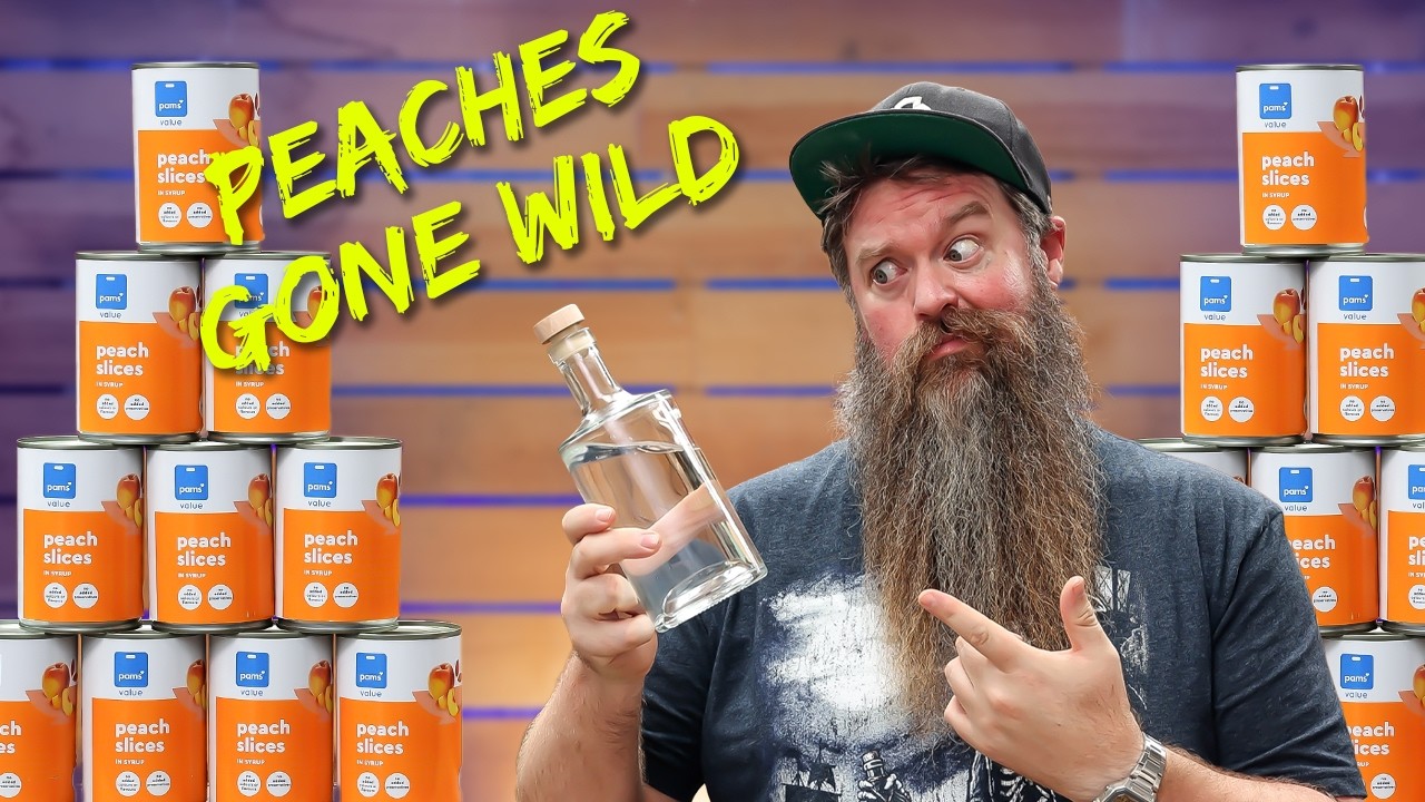 YouTube post by @StillIt for INTO THE AM. Caption reads: I Made Moonshine From Canned Peaches… And It....
