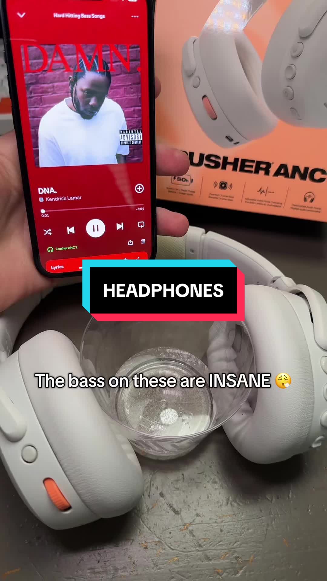 TikTok post by @jackfinds_ for Skullcandy. Caption reads: Skullcandy is the goat of headphones ✌️ [...].