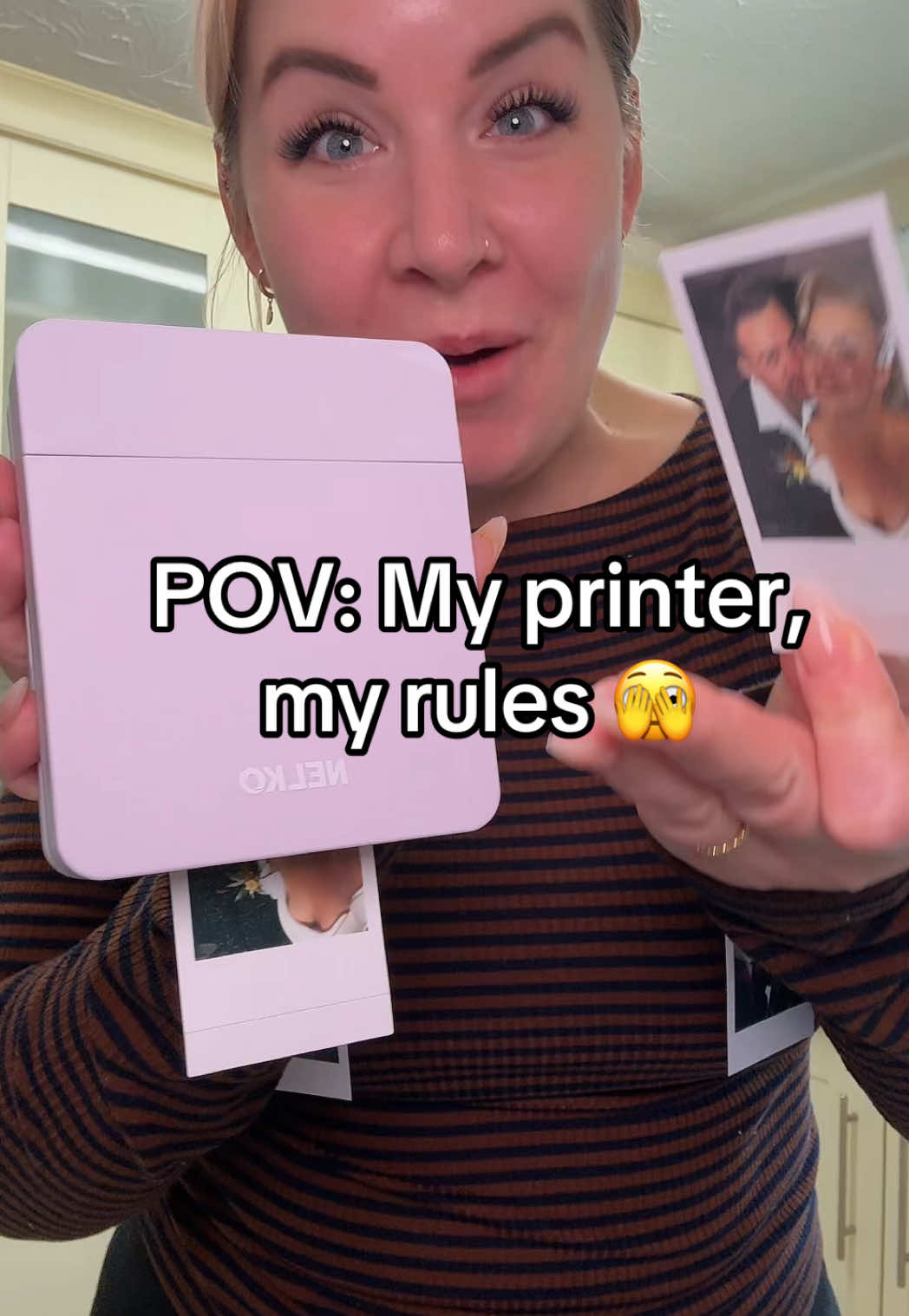 TikTok post by @sj.unfiltered for Nelko. Caption reads: [...] need them - Teens are going to LOVE this....