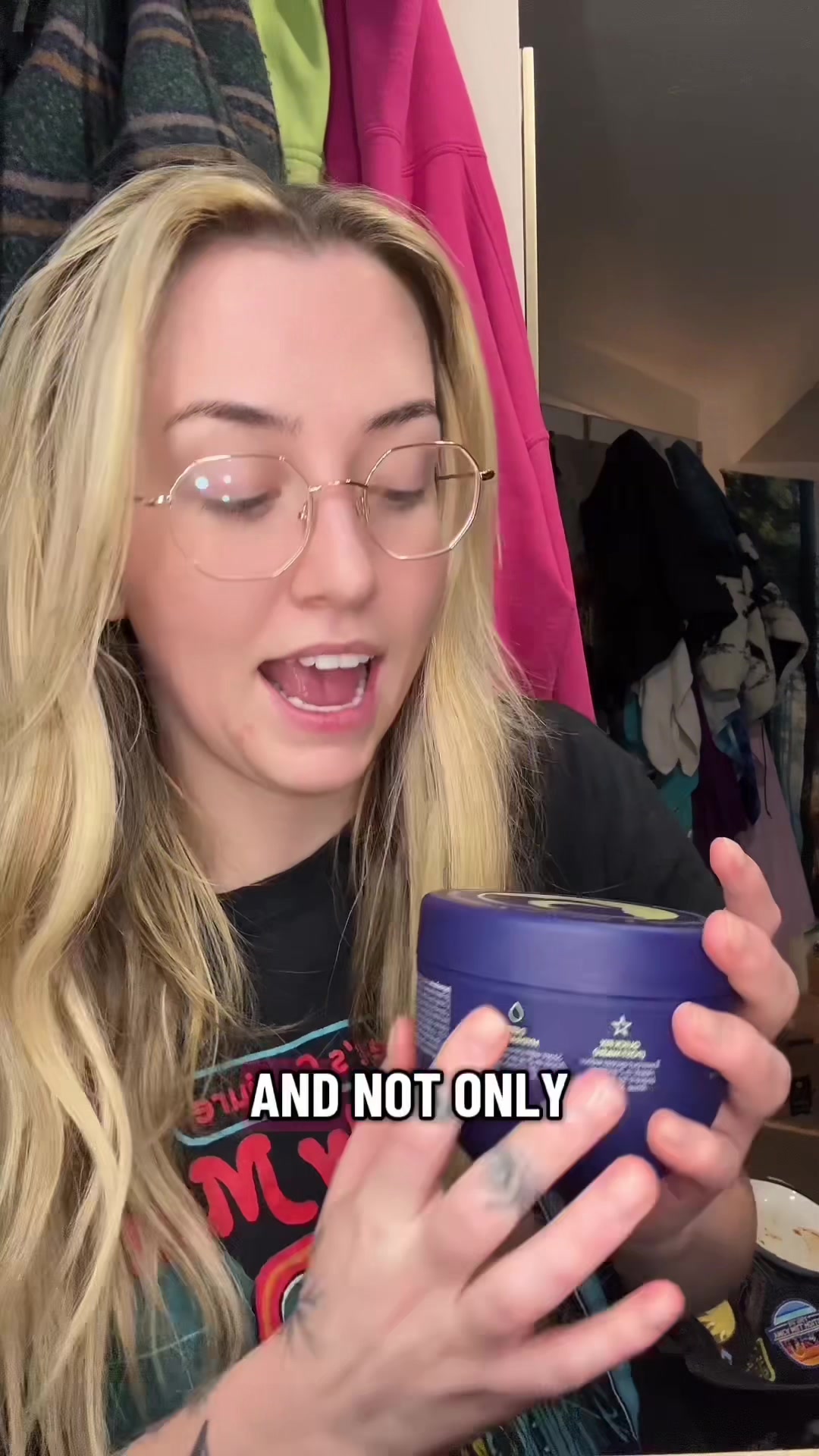TikTok post by @katebrande for NAVY Hair Care. Caption reads: [...] to try more, seriously. THANK YOU!!....