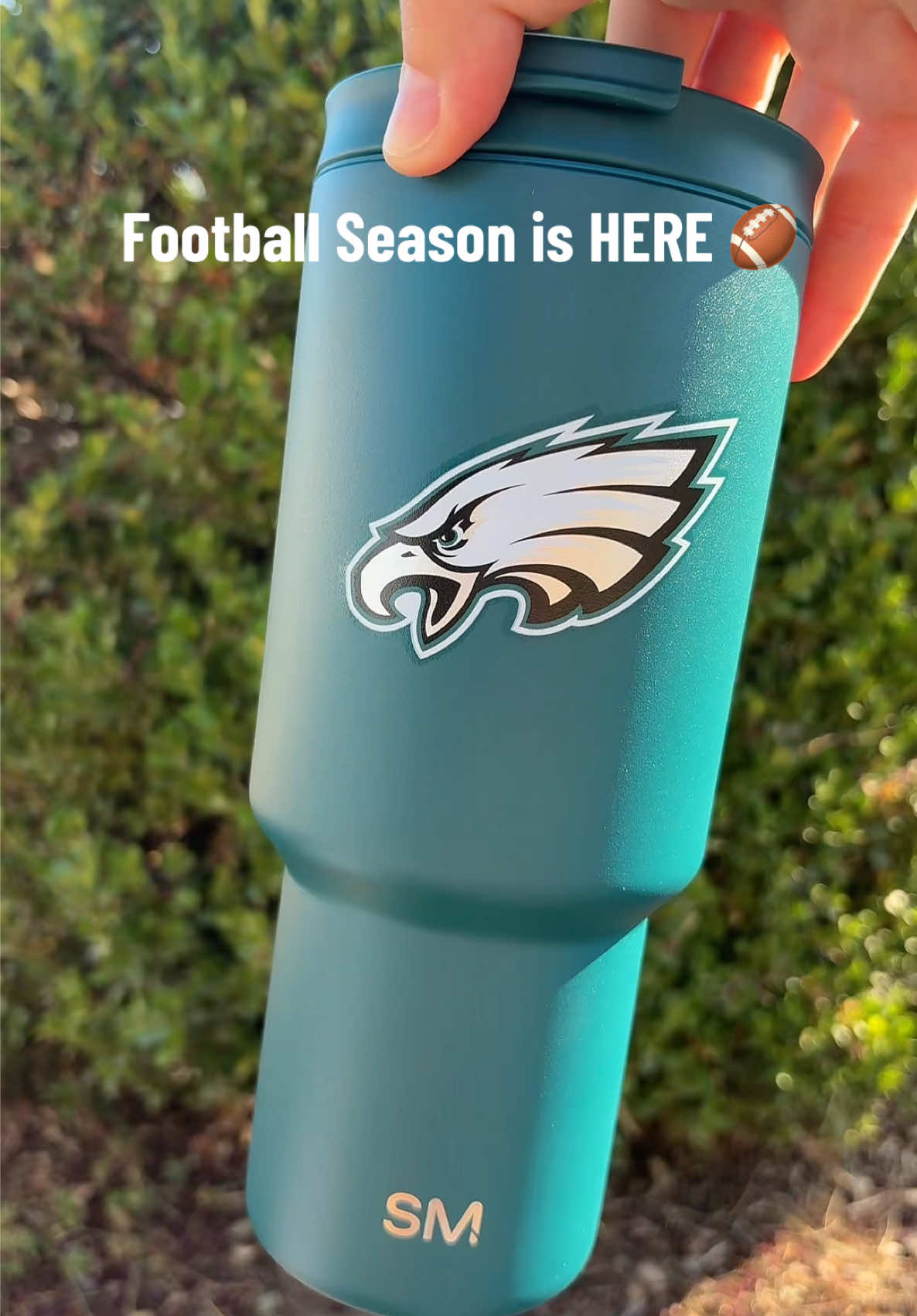 TikTok post by @jaydee.lauren for Simple Modern. Caption reads: [...] football NFL collab with @Simple Modern....
