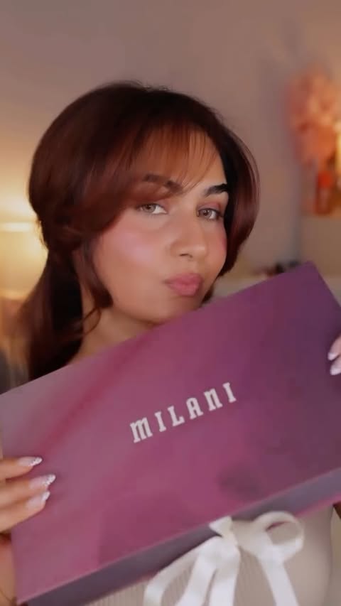 Instagram post by @itspreetkaur_ for Milani Cosmetics. Caption reads: @milanicosmetics , you officially made my day.....