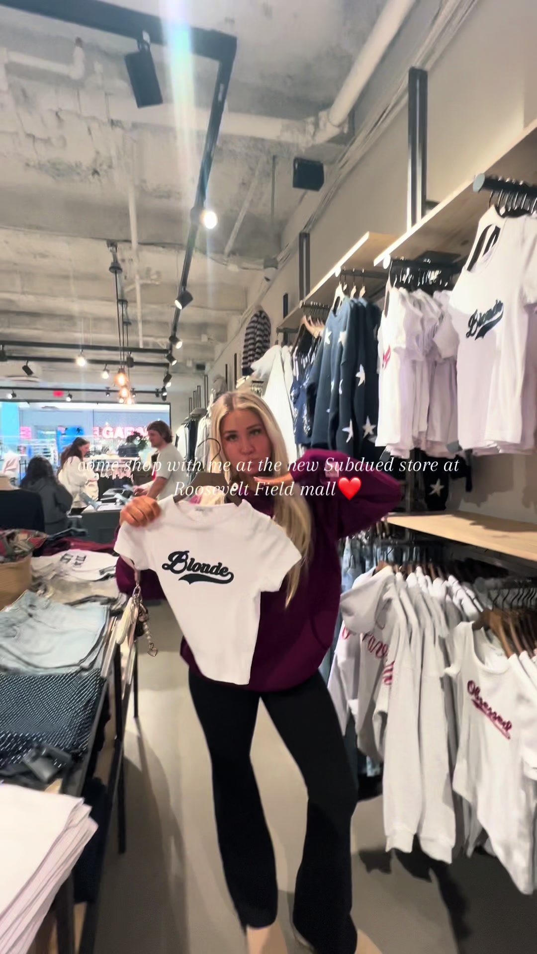 TikTok post by @livyy_.16 for Subdued. Caption reads: holiday shopping at the new Subdued store located....