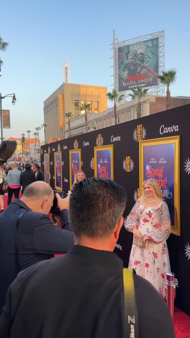 Instagram post by @travelmomoirs for JessaKae. Caption reads: Walk the red carpet with me for Focus Feature’s....