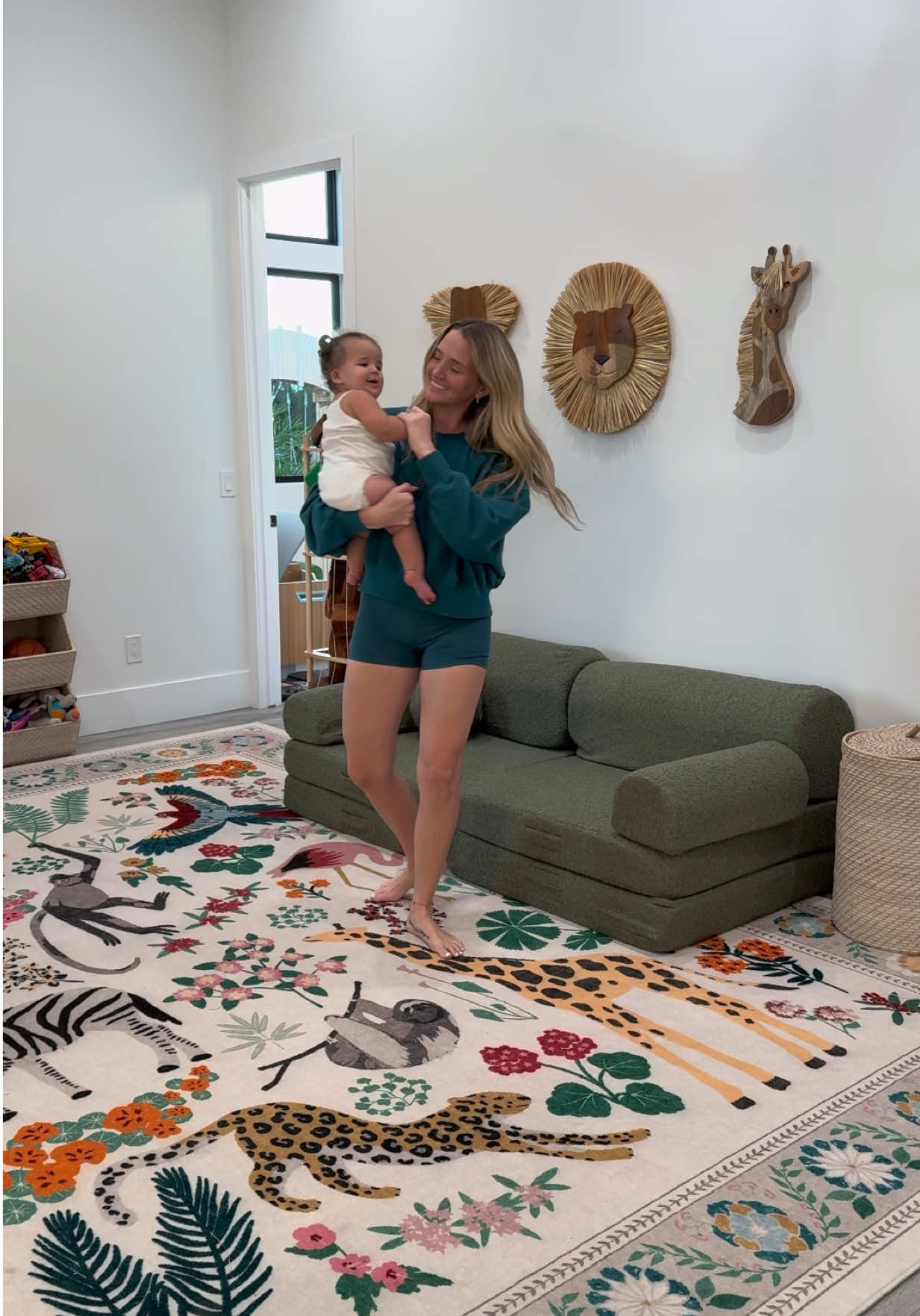 TikTok post by @fluellenfam for Ruggable. Caption reads: A much needed playroom makeover 😍 So happy with....